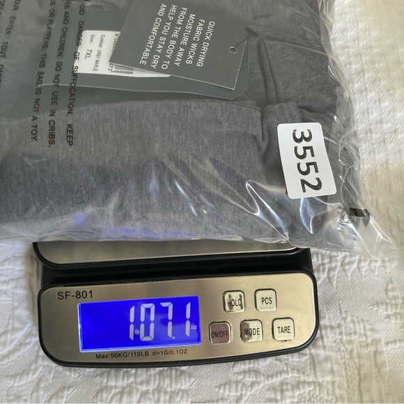 NWT Johnny Bigg active hoodie sweatshirt full zip gray moisture wicking 7XL - Picture 12 of 12